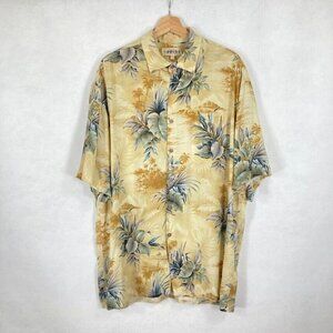 Campia Moda Mens Hawaiian Shirt Short Sleeve Button Down Tropical L